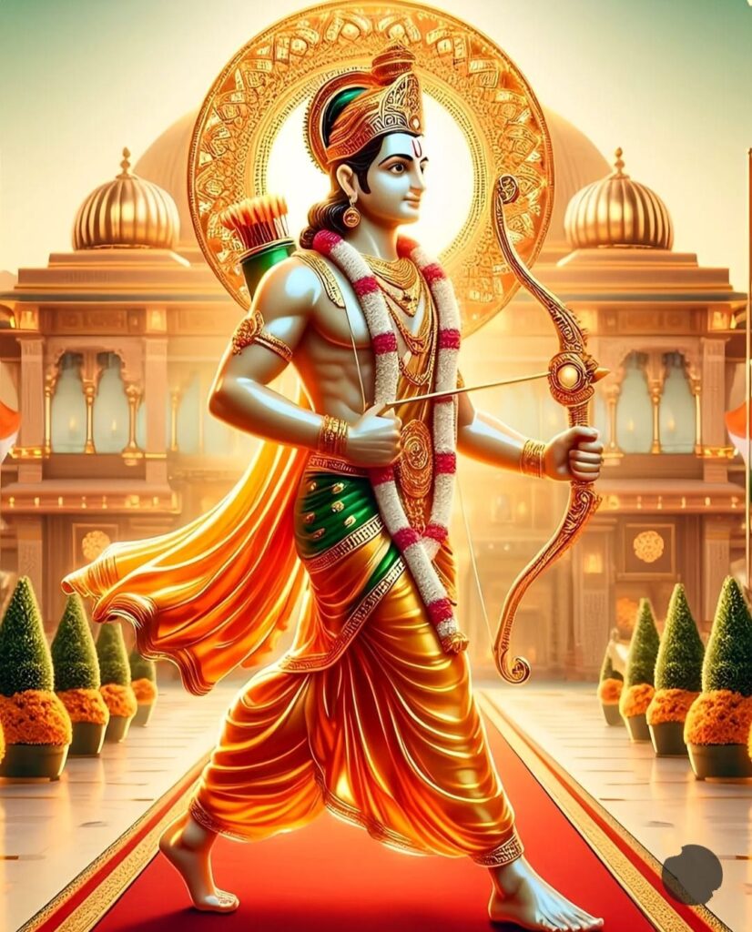 ayodhya ram mandir 3d image download . ram ai image . ai generated lord ram