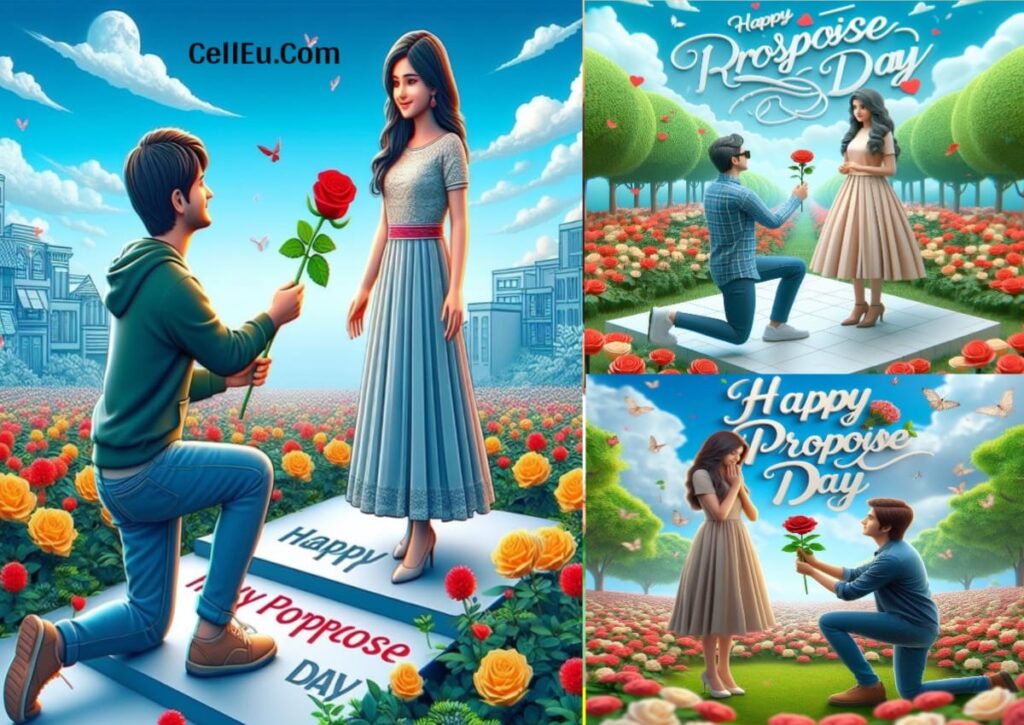 Propose day ai images prompt 2024 . Happy Propose day ai 3d photo editing 2024