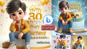 Read more about the article happy Birthday ai images photo editing prompt . happy Birthday ai images prompt.  3D Ai Birthday prompt ai image generator 2024