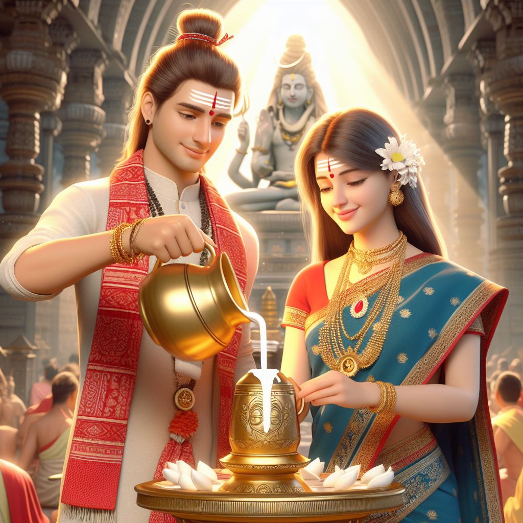 good morning happy maha shivratri . Married couple shivratri photo hd download