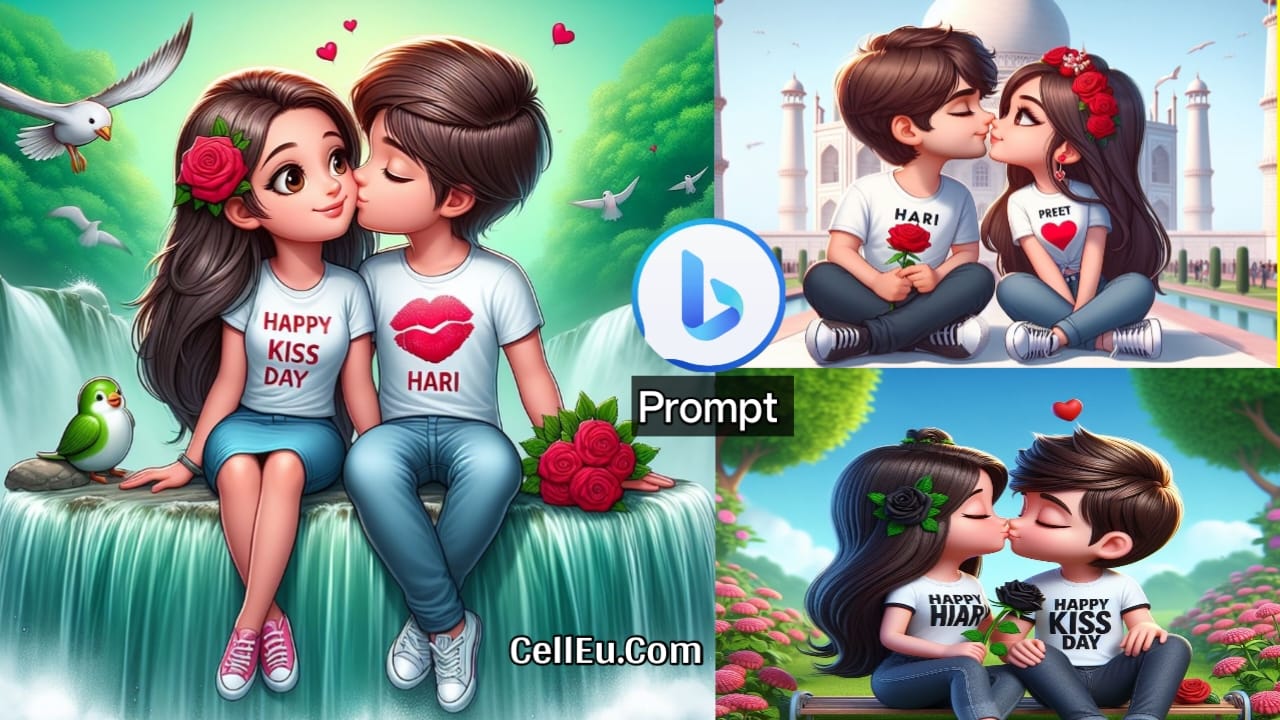 Read more about the article Happy Kiss Day ai images prompt 2024 . Happy Kiss day ai 3d photo editing 2024