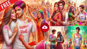 Read more about the article Happy holi T Shirt Name ai Photo Editing Bing image generator prompt download free. Happy Holi AI Name Images Creator