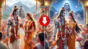 Read more about the article mahashivratri ai photo editing . mahashivratri prompt. shiv parvati ai image on shivratri in shiv temple.