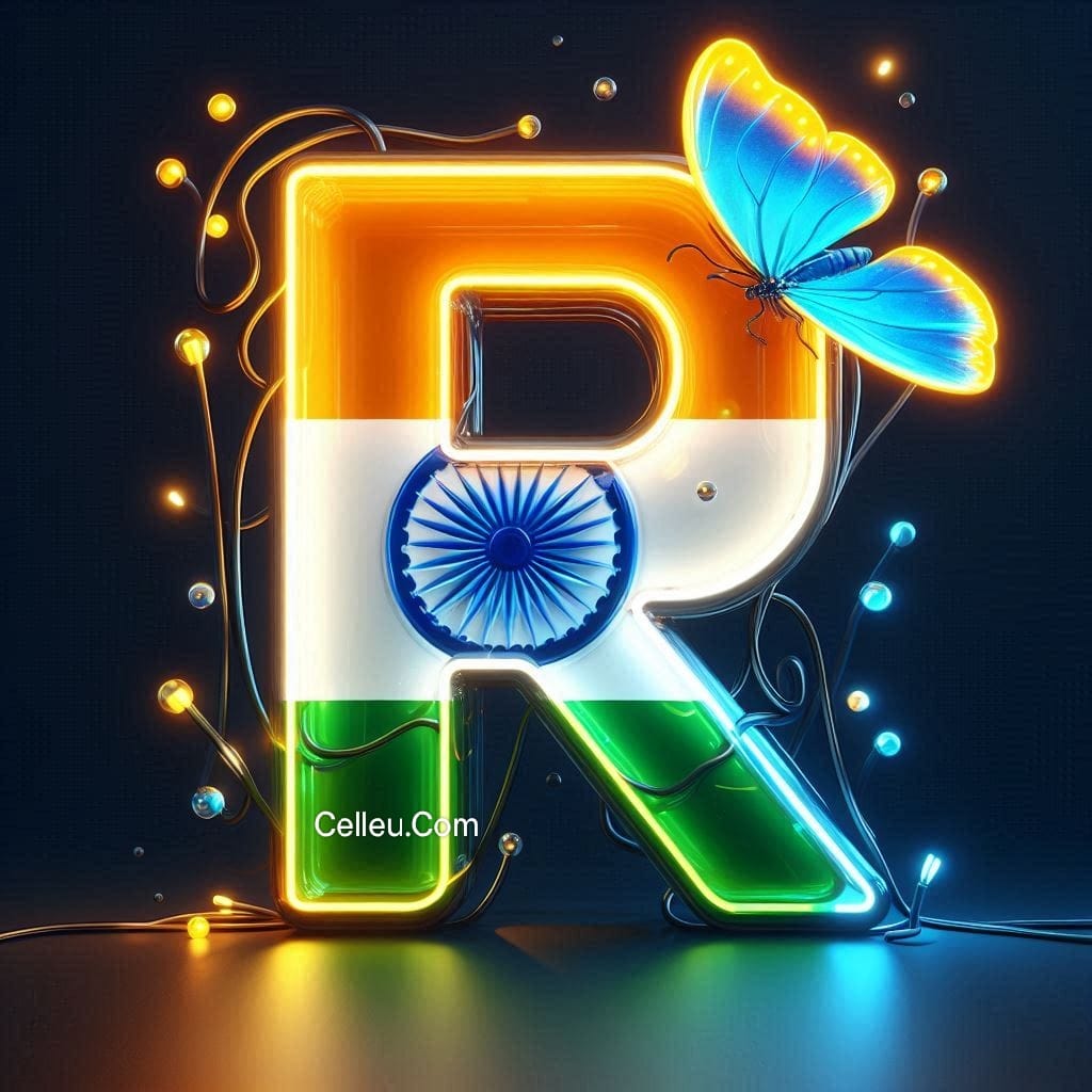 stylish tiranga alphabet a to z