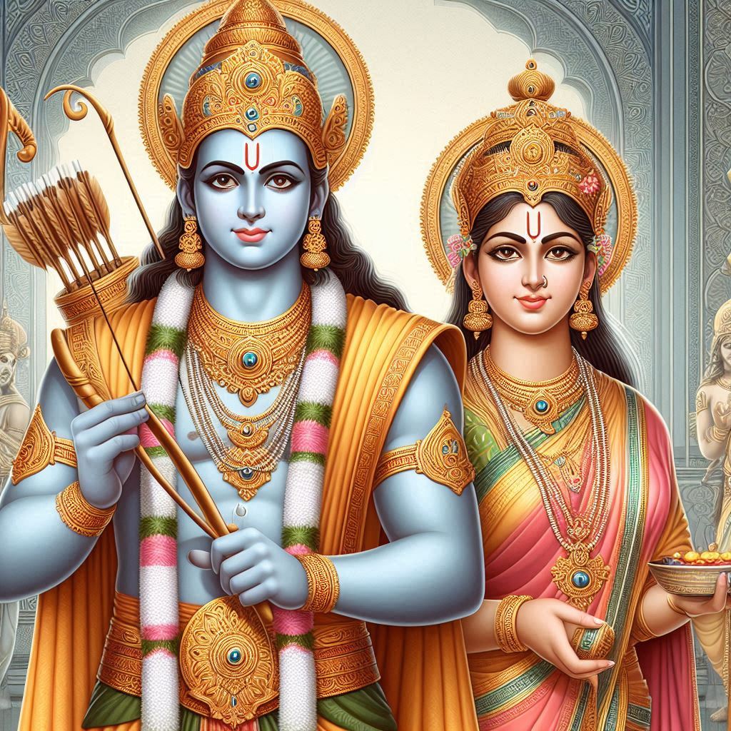 ayodhya ram sita ai images hd download . ai generated images of shri ram and sita. ai art ayodhya ram sita ai images .