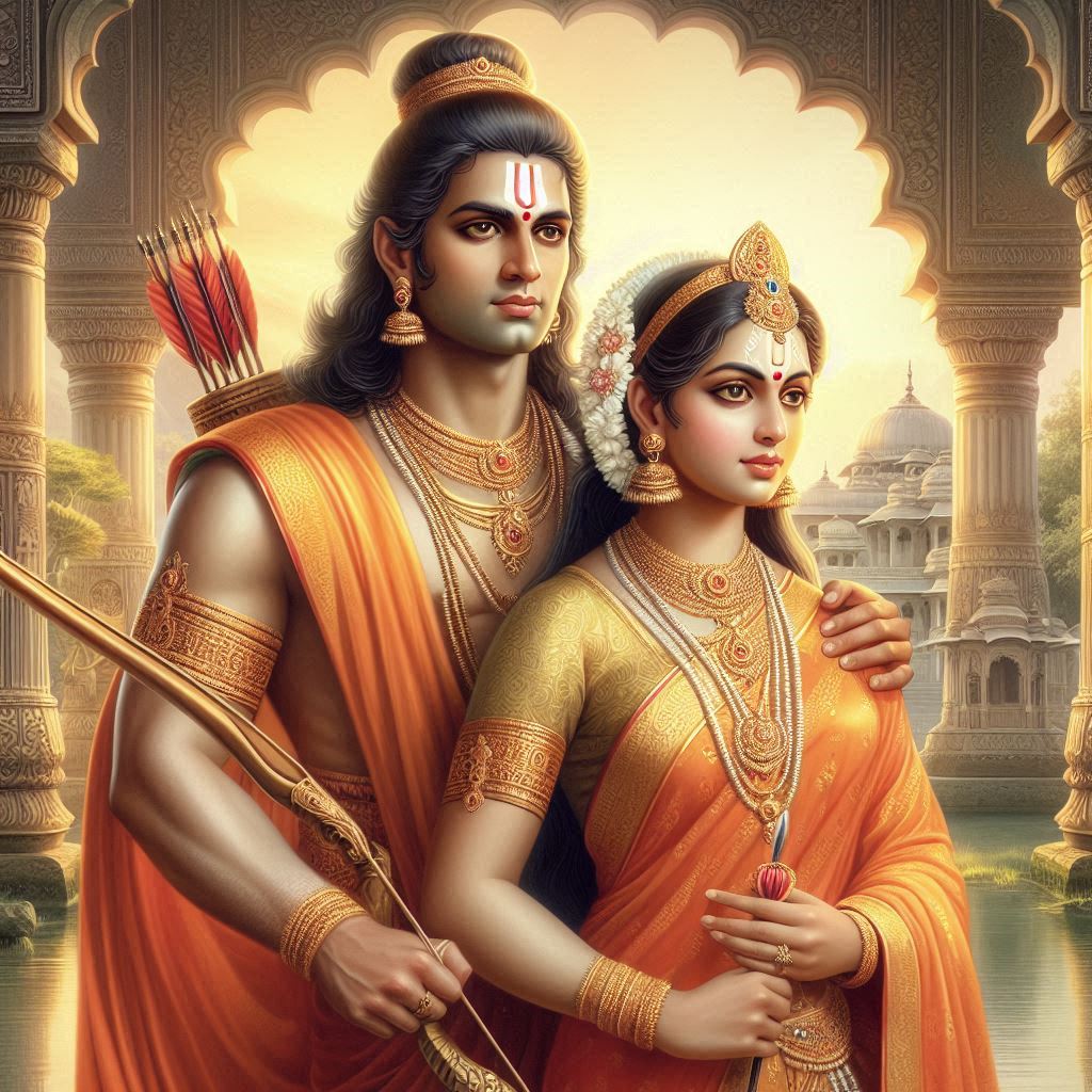 ayodhya ram sita ai images hd download . ai generated images of shri ram and sita. ai art ayodhya ram sita ai images .