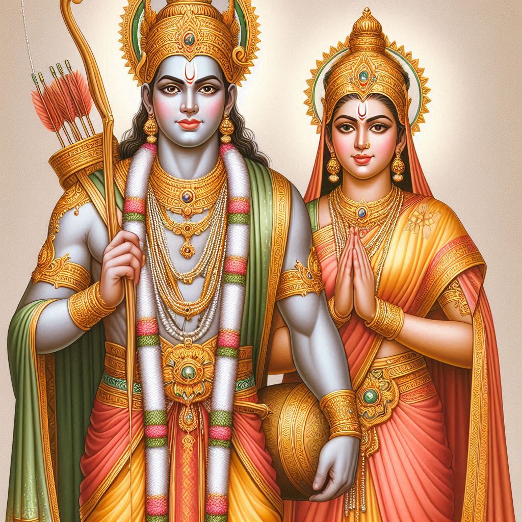 ayodhya ram sita ai images hd download . ai generated images of shri ram and sita. ai art ayodhya ram sita ai images .