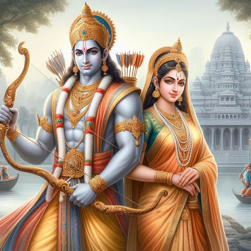 ayodhya ram sita ai images hd download . ai generated images of shri ram and sita. ai art ayodhya ram sita ai images .