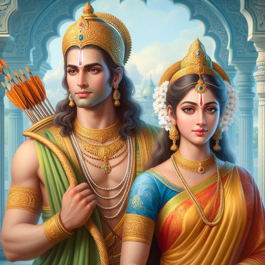 ayodhya ram sita ai images hd download . ai generated images of shri ram and sita. ai art ayodhya ram sita ai images .