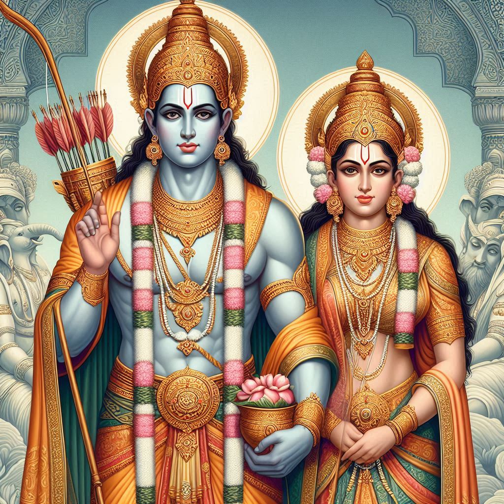 ayodhya ram sita ai images hd download . ai generated images of shri ram and sita. ai art ayodhya ram sita ai images .