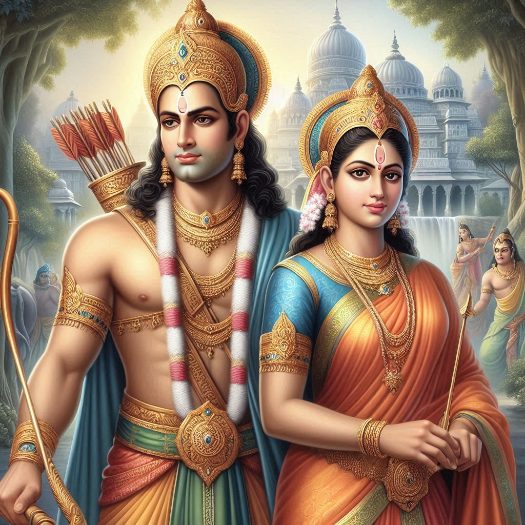 ayodhya ram sita ai images hd download . ai generated images of shri ram and sita. ai art ayodhya ram sita ai images .