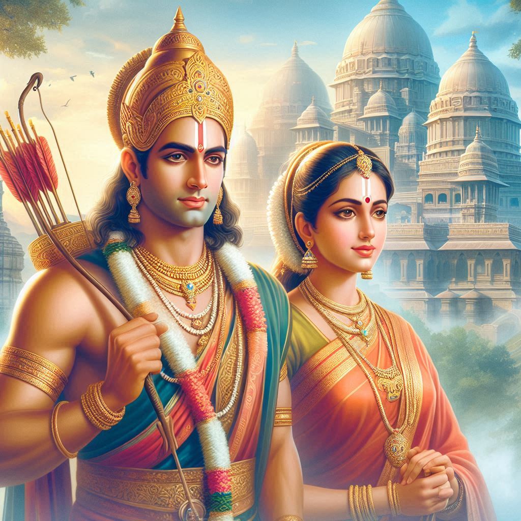 ayodhya ram sita ai images hd download . ai generated images of shri ram and sita. ai art ayodhya ram sita ai images .