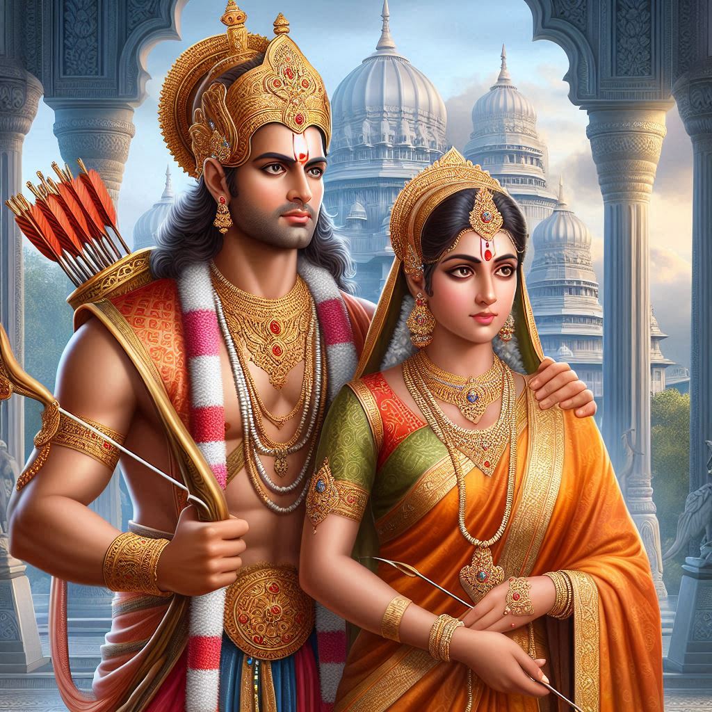 ayodhya ram sita ai images hd download . ai generated images of shri ram and sita. ai art ayodhya ram sita ai images .