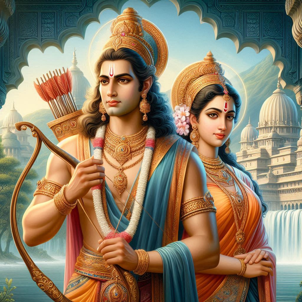 ayodhya ram sita ai images hd download . ai generated images of shri ram and sita. ai art ayodhya ram sita ai images .