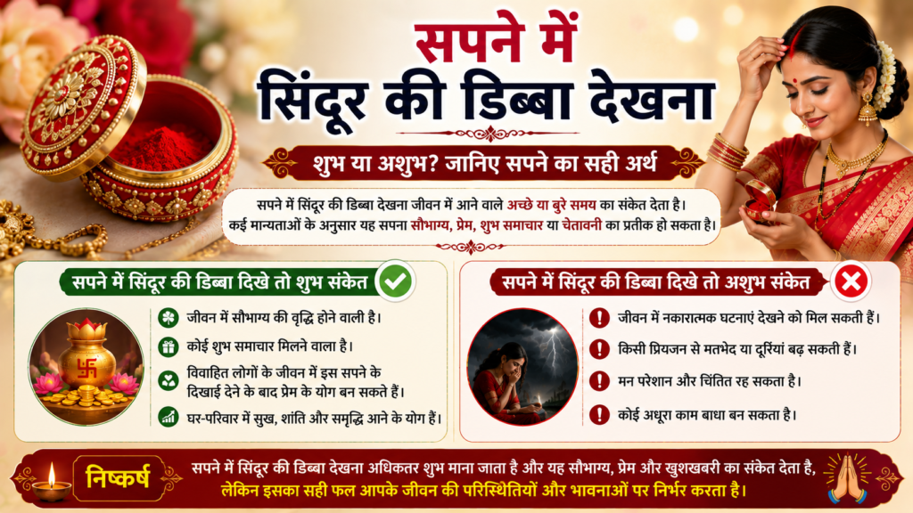 सपने में सिंदूर की डिब्बी देखना sapne mein Sindoor ki dibbi dekhna