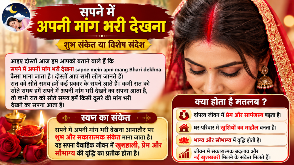 सपने में सिंदूर लगाते हुए देखना sapne mein Sindoor lagate hue dekhna